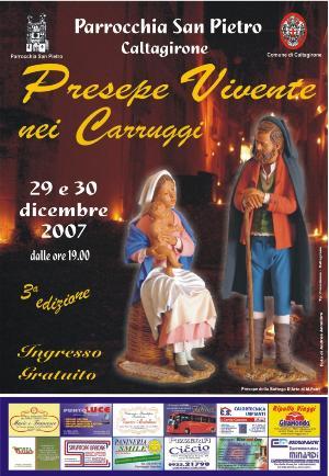 Locandina presepe vivente Caltagirone